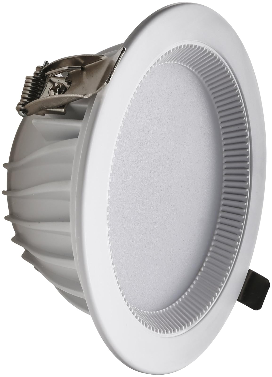 Estevez 19196-0 Empotrados Fijos Plastik-Led Downlight Led Redondo 5-Pg 9W, (Driver Integrado) para Zonas Humedas, Color Blanco