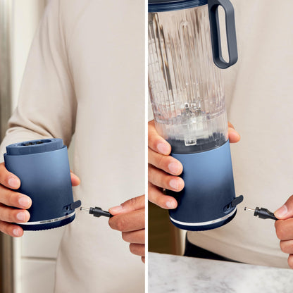 NINJA, Licuadora Portátil Blast Max, Vaso que se Separa, Ideal para Smoothies y Bebidas Congeladas, Inalámbrica, USB C, Tapa con Boquilla a Prueba de Fugas, Color Azul, BC251LAANV