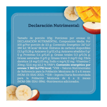 Papilla Gerber Etapa 2 Frutas Mixtas 113g Paquete de 12