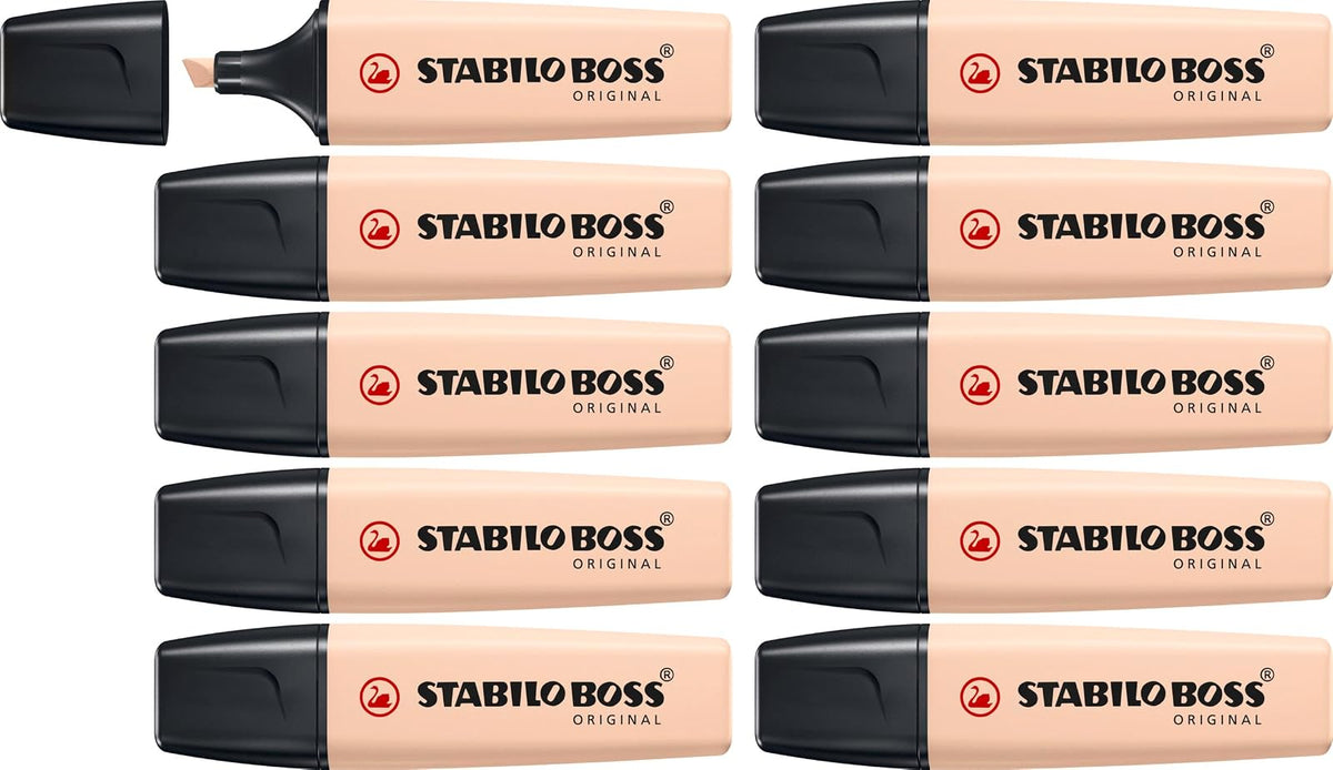 STABILO BOSS Original Marcatextos, Paquete de 10 - Beige