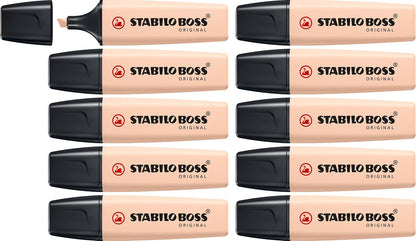 STABILO BOSS Original Marcatextos, Paquete de 10 - Beige