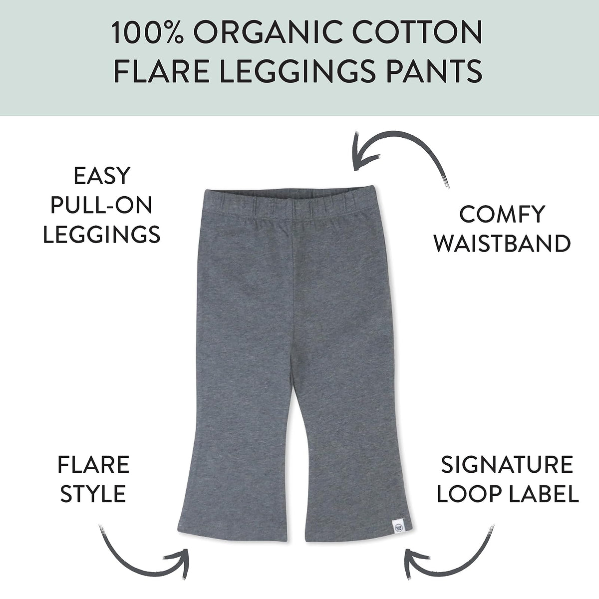 HonestBaby Paquete de 3 Pantalones Acampanados Pantalones Niñas
