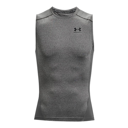Under Armour Mens Armour Heatgear Compression Sleeveless T-Shirt - Gris - M