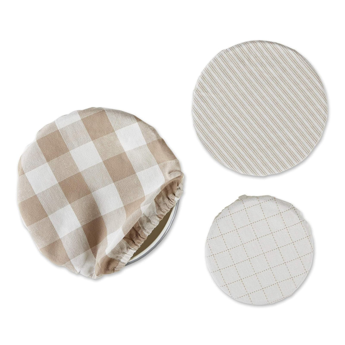 DII Farmhouse Basic Kitchen Collection - Juego de fundas tejidas para cuencos, piedra, 3 piezas