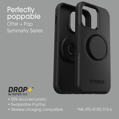 OtterBox Otter + POP Symmetry Clear Series Funda para iPhone 13 Pro - Limelight (transparente/verde)