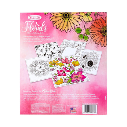 Crayola - Libro para Colorear Floral para Adultos (40 Unidades), Páginas para Colorear, Actividad de Alivio del Estrés, Regalo de Atención Plena para Adolescentes y Adultos, 9 Años en Adelante
