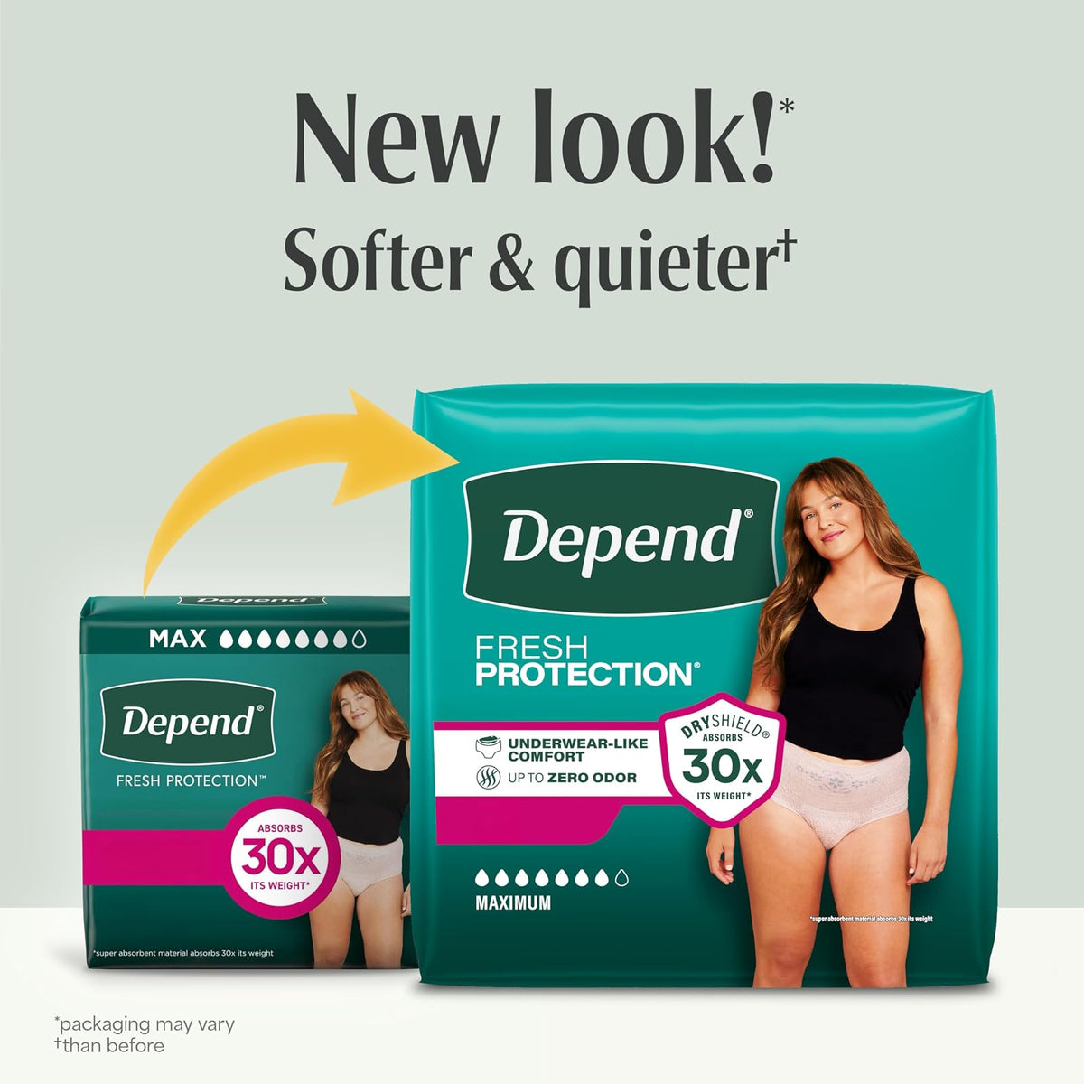 Depend FIT-FLEX - Ropa interior para incontinencia para mujer, desechable, máxima absorción, XXL, rubor, 22 unidades