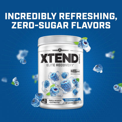 XTEND Original BCAA Sabor Frambuesa Azul, 30 Servicios. Suplemento Alimenticio a base de Aminoácidos