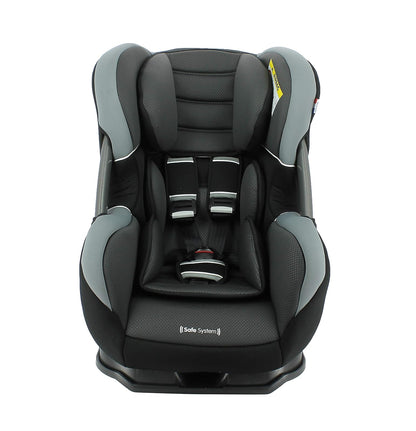 Safe System PRIMO Autoasiento Grupo 0/1/2 (0-25Kg) - Made in France - Respaldo de carretera 0-10Kg - Inclinable - Nero