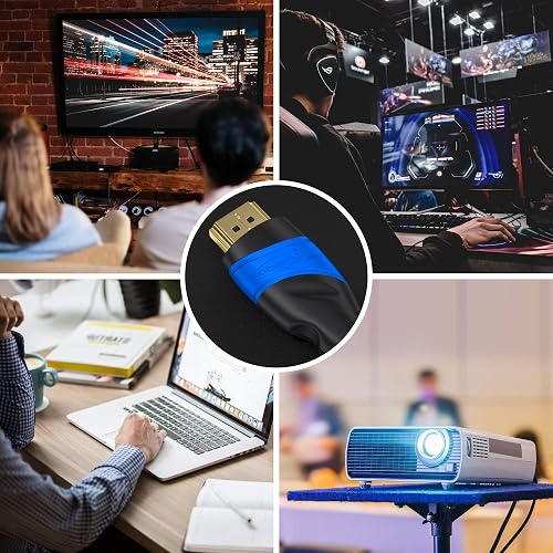 KabelDirekt – Cable HDMI 8K & 4K – 3.3ft/1m – Tecnología Flexcore alemana | 10K, 8K@60Hz & 4K@120Hz, High Speed HDMI – para PS5, Xbox Series X/S, Switch 2, PC & Blu-ray – sin interferencias & flexible