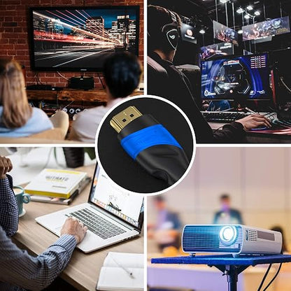 KabelDirekt – Cable HDMI 8K & 4K – 3.3ft/1m – Tecnología Flexcore alemana | 10K, 8K@60Hz & 4K@120Hz, High Speed HDMI – para PS5, Xbox Series X/S, Switch 2, PC & Blu-ray – sin interferencias & flexible