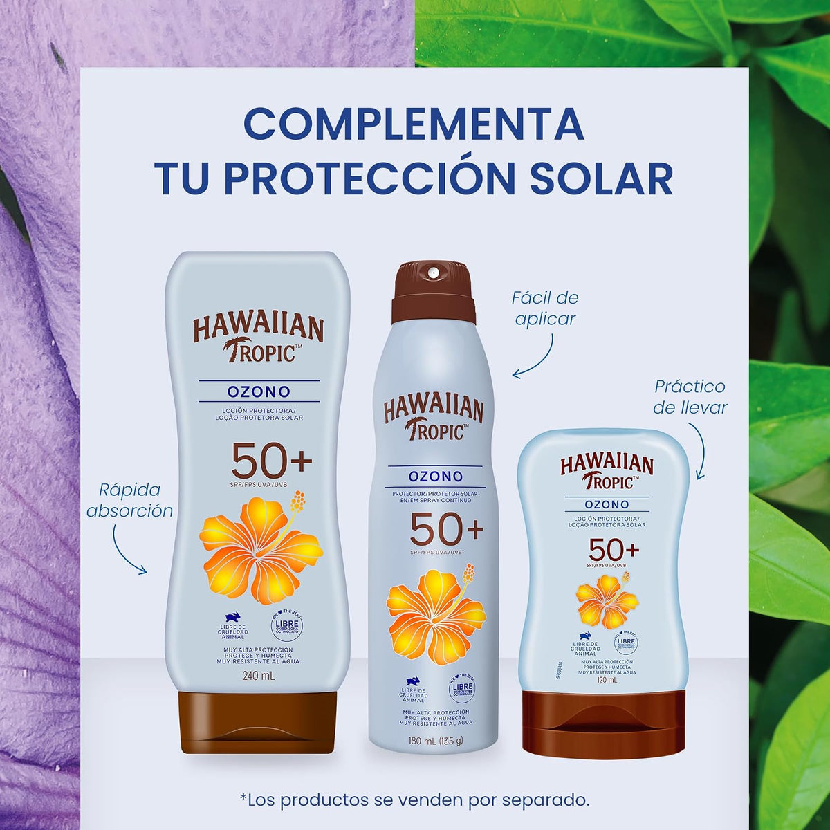 Hawaiian Tropic Ozono Protector Solar 50+ FPS Loción de 240 ml