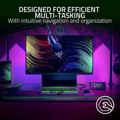 Razer Stream Controller - Keypad Todo en Uno para transmisión – 12 teclas de conmutación háptica – 6 diales analógicos táctiles – 8 botones programables