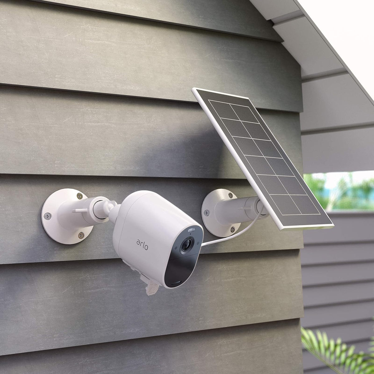 Arlo Panel Solar para Cámaras Essential, Cargador con Cable de 8 Pies y Soporte Ajustable