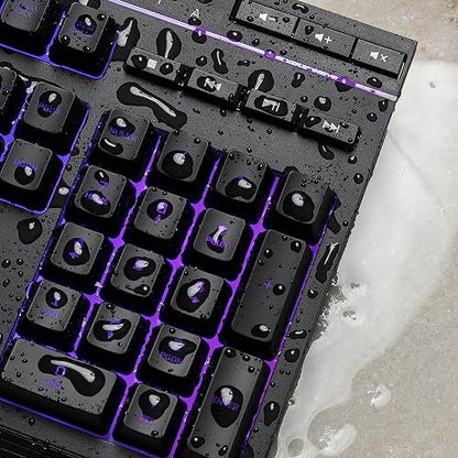 HyperX Alloy Core RGB – Teclado gamer español de membrana – Teclas silenciosas y rápidas con iluminación dinámica RGB, Resistente a derrames, Compatible con Windows 10/8.1/8/7 – Teclas Español Latam
