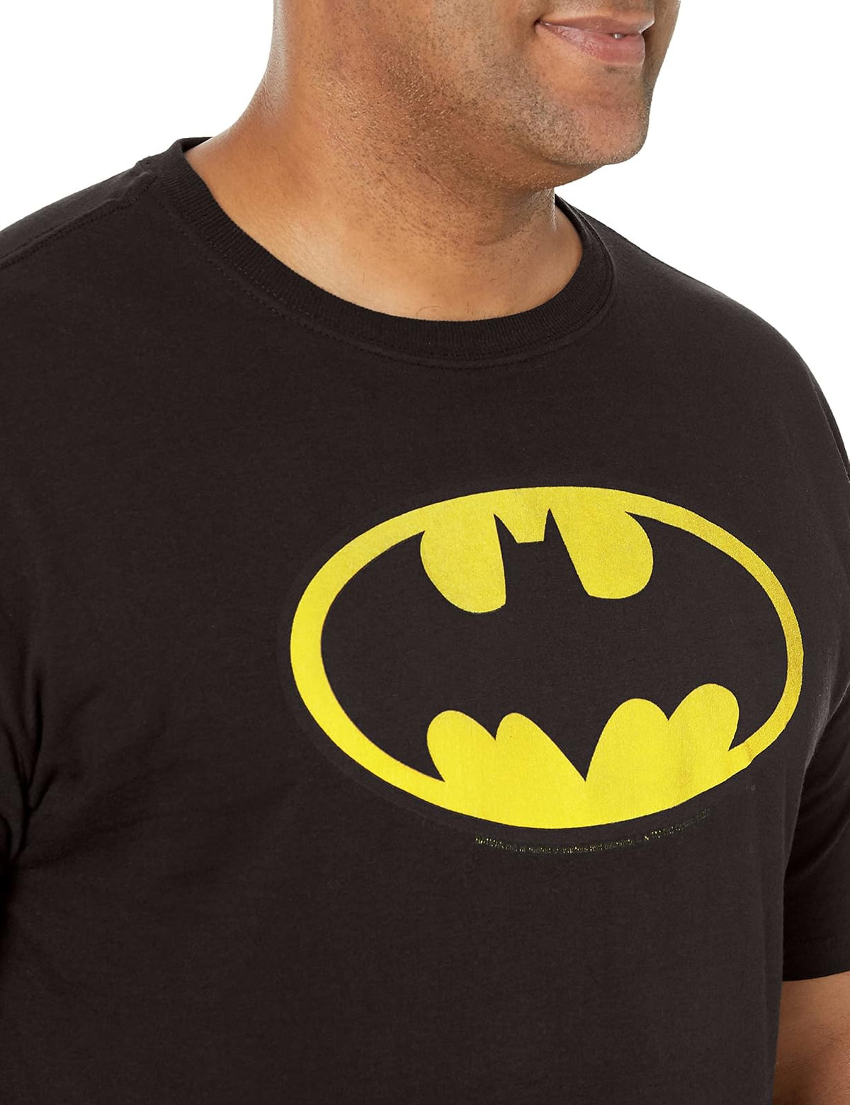 DC Comics Men's Batman Basic Logo T-Shirt, Black