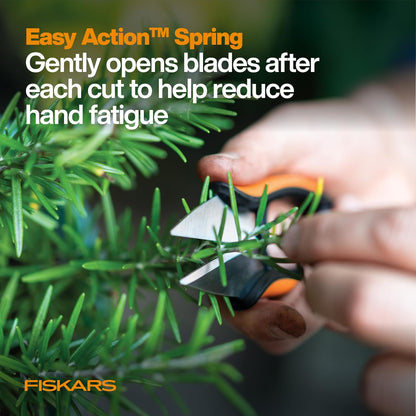 Fiskars - Tijeras de jardín para Hierbas, Tijeras de jardín de 5 Pulgadas, Tijeras de Mano con Funda y Mango de Agarre Suave, aptas para lavaplatos