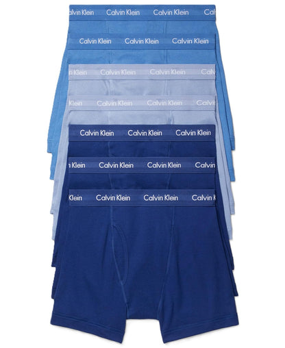 Calvin Klein Ropa Interior para Hombre, Algodón - XL - Azul Marino - Azul Cielo - Azul Claro