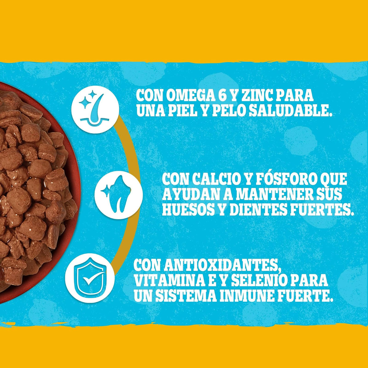 Pedigree - Sobres para Perro Cachorro, Res En Filetes, Nutrición para tu Mascota, Proteínas y Fibras, 24 Sobres