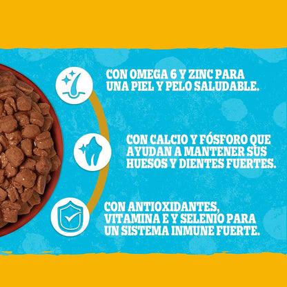 Pedigree - Sobres para Perro Cachorro, Res En Filetes, Nutrición para tu Mascota, Proteínas y Fibras, 24 Sobres