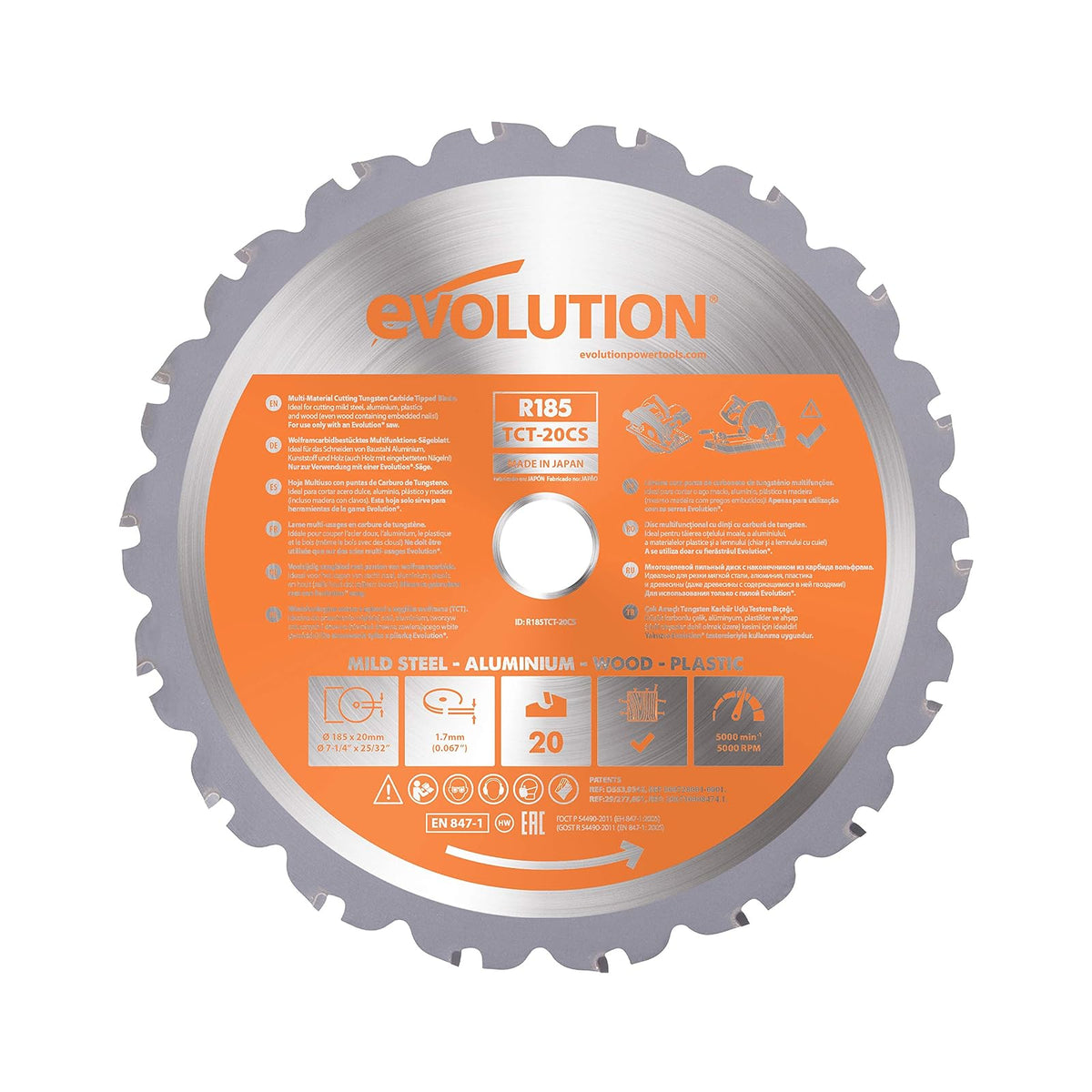 Evolution Power Tools Hoja de Sierra para Corte de Metal - 7-1 - 4\ - 20-Tooth