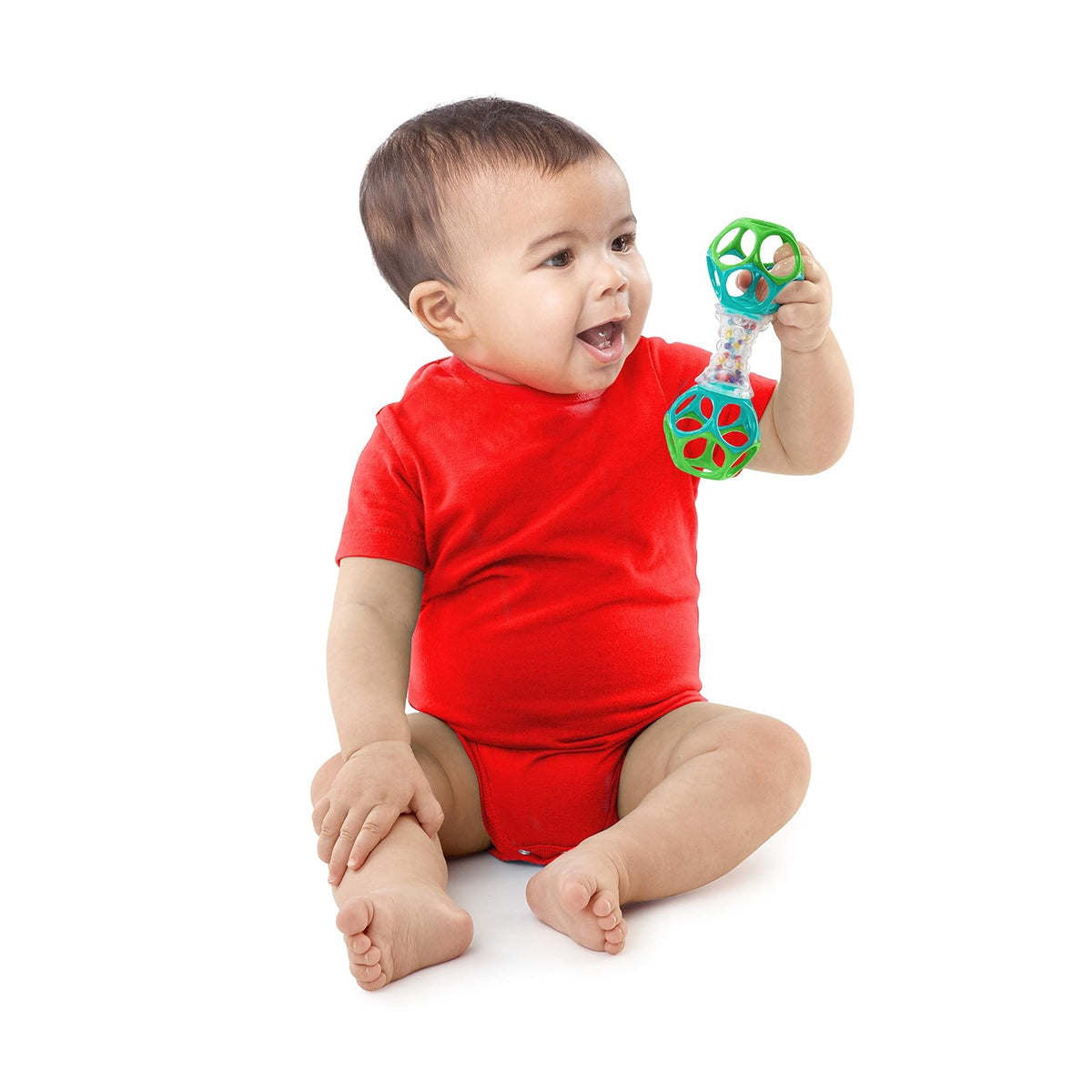 Bright Starts Soothers & Shakers - Set de juguetes para regalo de 7 piezas, sonajeros sin BPA, mordederas y pelotas, unisex, para bebé a partir de 3 meses