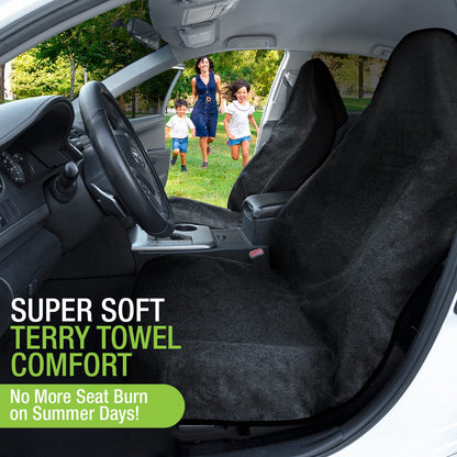 Season Guard - Funda Impermeable para Asiento de Toalla, Ajuste Universal | Para uso activo y gimnasio, lavable a máquina, bolsillo de almacenamiento integrado, apto para automóvil, SUV, camión, furgoneta