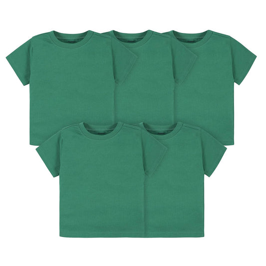 Gerber Paquete de 5 Camisetas de Manga Corta para niños pequeños, 160 g/m² Camisa para bebés Unisex