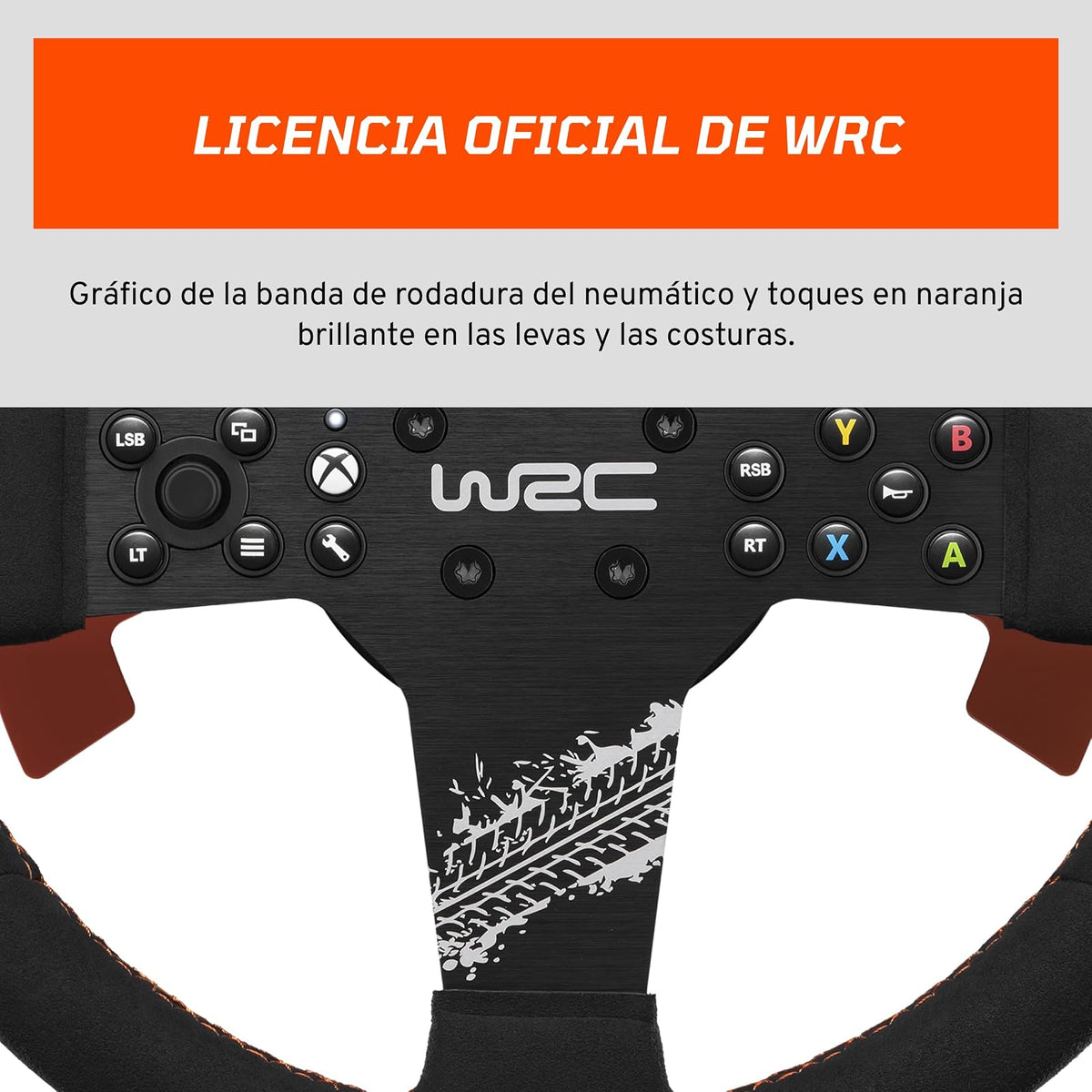 FANATEC CSL Elite Volante de Carreras Licencia Oficial WRC Rally – Recubierto de Alcantara, LED RevStripe, Levas de Cambio Extraíble, Plug y Play para PC, PS5, PS4, Xbox Series X|S, Xbox One