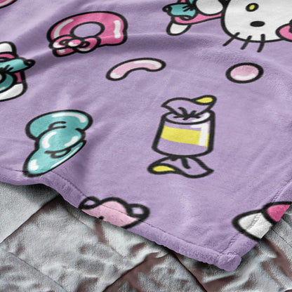 Northwest Hello Kitty - Manta de Seda con Tacto de 46 x 60 Pulgadas, Color Caramelo Lindo