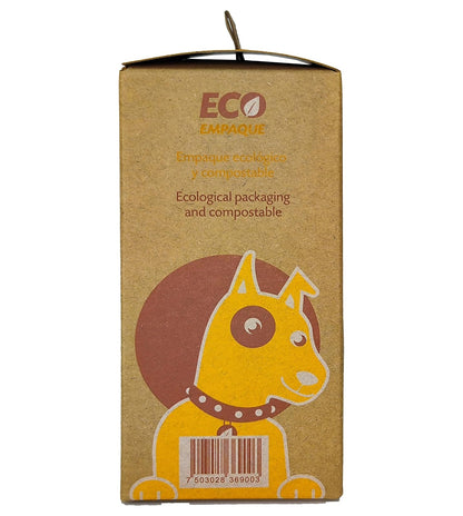 Ecoalternativas | HappyDoggy, Bolsas Certificadas Compostables para heces de Mascota, Hecho a Base de Fécula de Maíz, Viene con 240 Bolsas Biodegradables en 16 Rollitos, 22x32cm