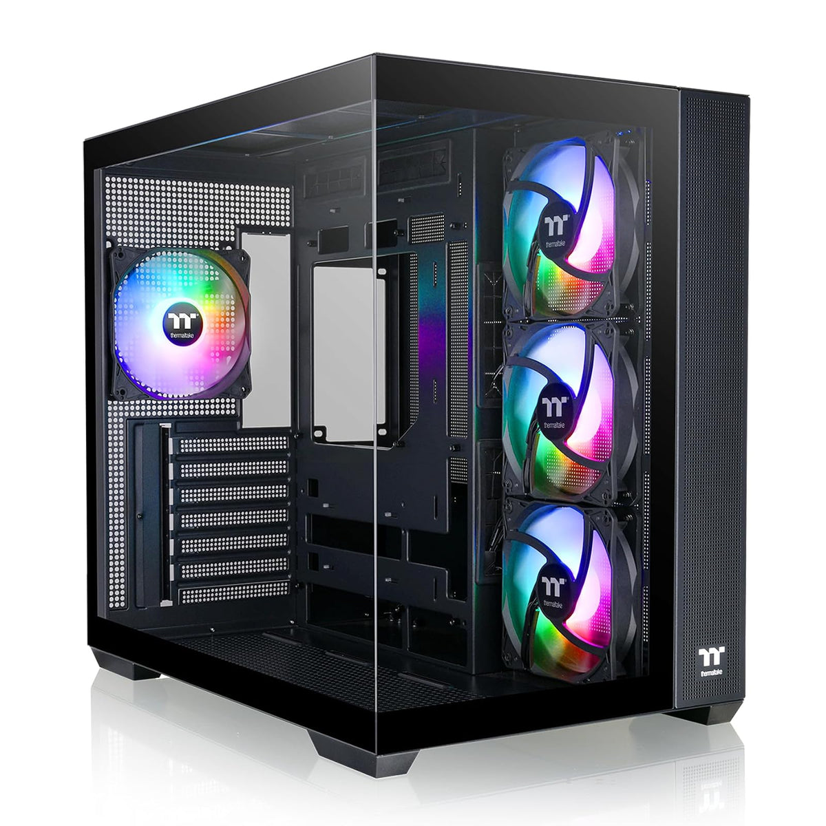 Thermaltake View 170 TG ARGB Gabinete Micro ATX con Vidrio Templado - Ver 380 - ARGB - negro