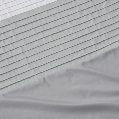Comfort Spaces Windsor - Cortinas de baño de Tela de Microfibra Moderna y Elegante, diseño de Volantes, 72 x 72 Pulgadas, Color Gris