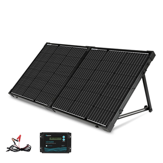 Renogy Panel Solar Portátil 100W 12V Con Driver Cargador Impermeable 20A | Veliz Solar Plegable, Con Soporte Ajustable Para Central Eléctrica
