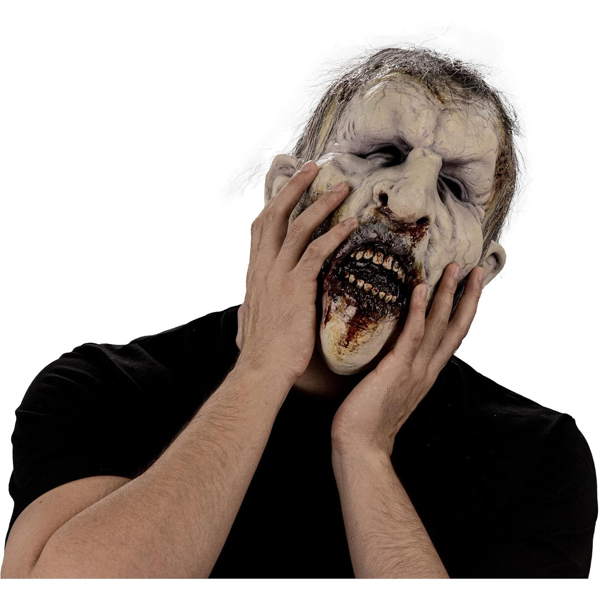 Ghoulish Productions Máscara De Látex Rotten Deceased, Accesorio Látex Cosplay Zombie Ahogado, Disfraz Aterrador para Halloween y Fiestas Temáticas, Cosplay Zombi, Diseño Artesanal