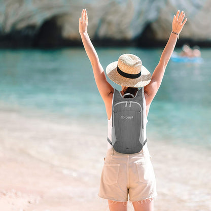 ZOMAKE Mochila Deportiva Ultraligera Impermeable de 18 Litros, Mochila Viaje Plegable y Resistente al Agua para Hombre y Mujer, Mochila Aire Libre Ciclismo y Senderismo