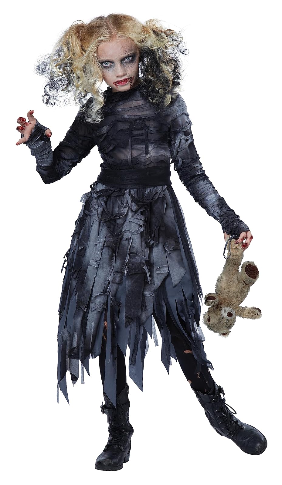 Disfraz de Zombi para niña, Talla S