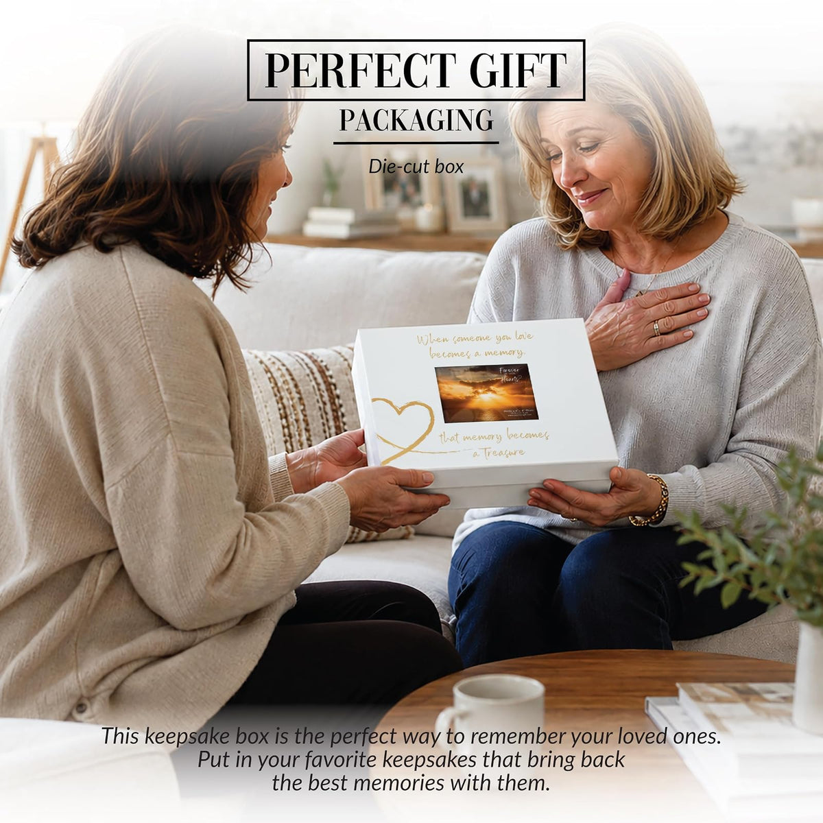 Pavilion- When Someone You Love Becomes a Memory-White & Gold Memory Box