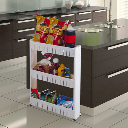 Lavish Home - Carrito de almacenamiento de 4 niveles con ruedas