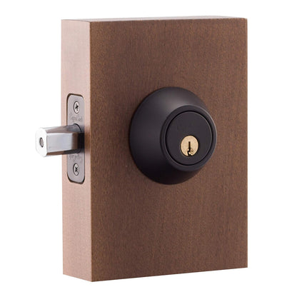 Copper Creek DB2410BC - Cerrojo de seguridad de un solo cilindro, tamaño estándar, negro
