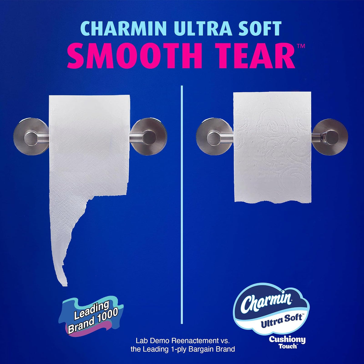 Charmin Ultra Soft Toilet Paper, Family Mega Roll with Cushiony Touch (5x More Sheets*), 18 Count