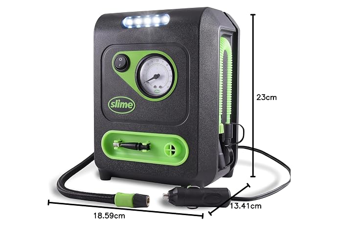Slime 40034 Inflador 12V de Neumáticos y de Uso Multiple