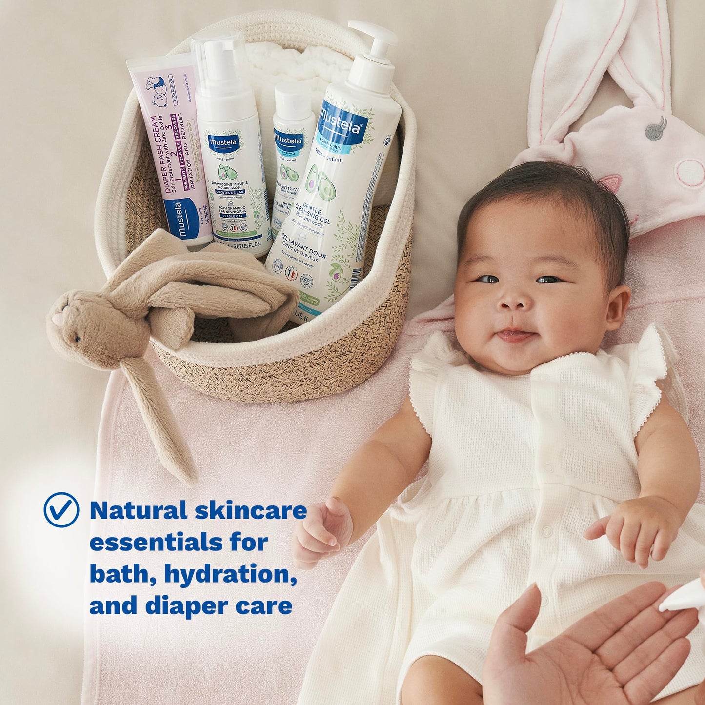 Mustela - Set de regalo para recién nacido, para el baño de bebés y para el cuidado de la piel, 5 unidades