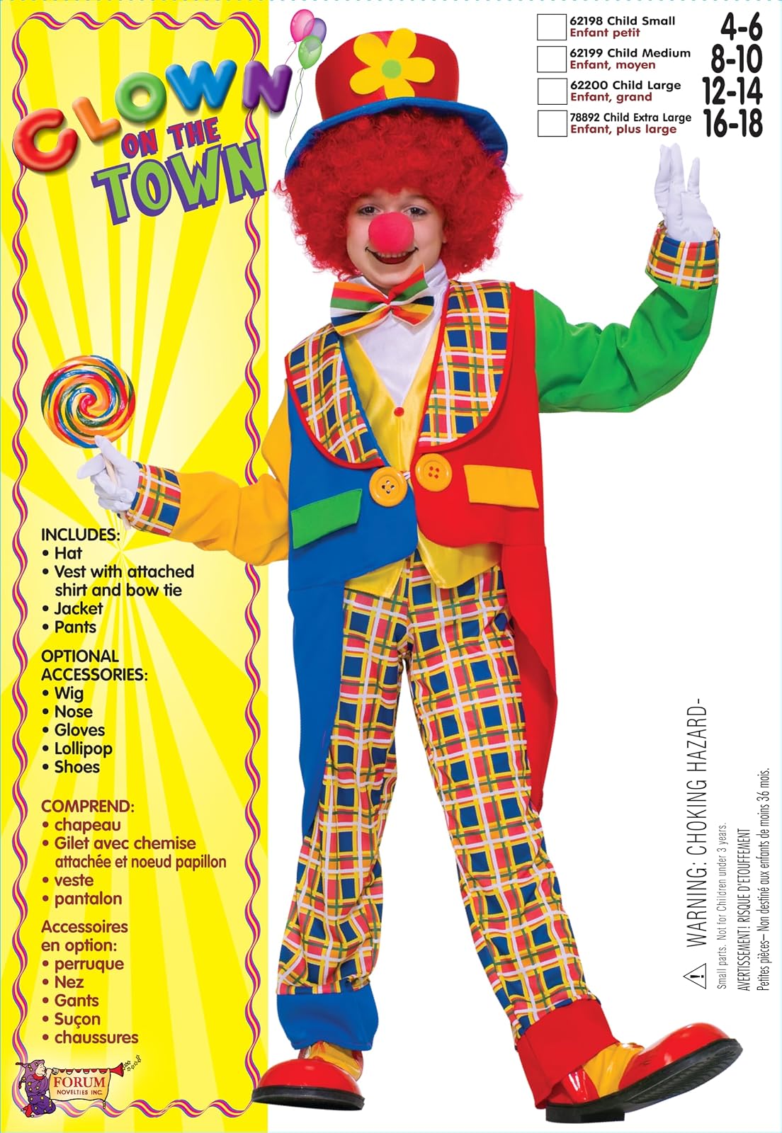 Rubies - Disfraz de Payaso en la Ciudad para niños, Unisex, Talla S
