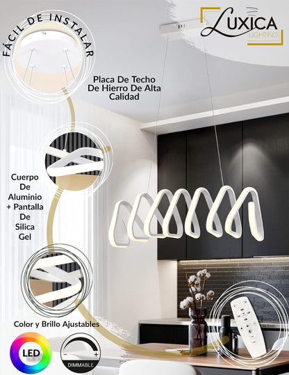 LÁMPARA TIPO CANDIL COLGANTE - LUXICA LIGHTING - Lampara Elegante y Moderna con Luz colgante LED - Lámparas innovadoras …
