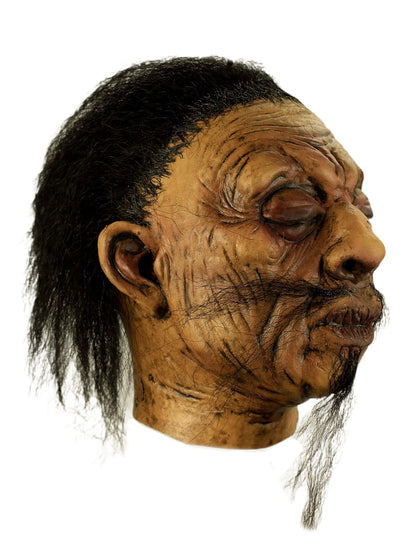 Ghoulish Productions Shrunken Head A - 1, Artículo Decorativo de Craneo Encogido de Brujo, Adorno para Decoración de Halloween de Cabeza Pequeña Ideal para Casa de Terror y Día de Muertos