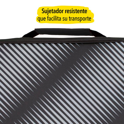Five Star Carpeta de Tela con Cierre de 2" de 3 Argollas, Archivo Expandible y Organizador, Capacidad 380/880 Hojas. Gris-Negro. 72536