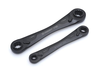 Crescent X6 CX6DBM2 Juego De 2 Llaves Dobles Torx 4 En 1, Con Sistema Métrico, Negro