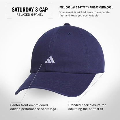 adidas Gorra de béisbol de Ajuste Ajustable y Relajado del sábado 3.0 Gorra de béisbol Mujer