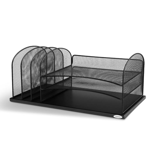 Safco 3254BL Onyx Mesh Desk Organizer, Black